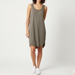 Heather by Bordeaux Gray Cotton Sleeveless Women's Dress - Size Large